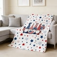 thumbnail image 5 of AuroraX 4th of&nbsp;July Throw Blanket for Couch with Designs White Fleece Throws,Summer Gnomes Heart Printed 50x60 inch Independence Day Decorations, 5 of 6
