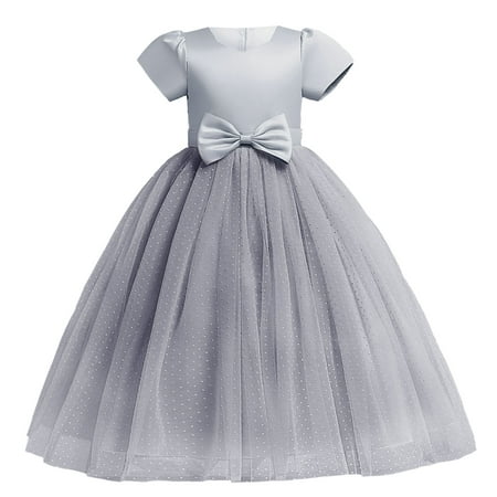 

plus Size Dress for Girls Toddler Girls Dress Short Sleeve Princess Dress Polka Dots Mesh Dress Wedding Dress For Children Clothes Fashion Girls Fancy Long Dress