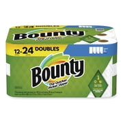 Bounty 08664 2-Ply 5.9 in. x 11 in. Select-a-Size Kitchen Roll Paper Towels - White (12/Carton)
