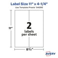 thumbnail image 7 of Avery Matte White Rectangle Labels, 11" x 4.25", 500 Labels, 7 of 7