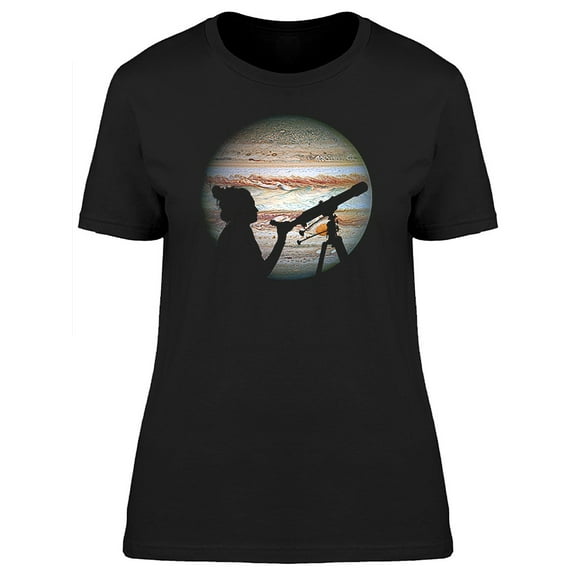 Girl Looking At Jupiter Tee Women's -Image by Shutterstock