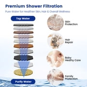 JOMOO 12 Inch Rainfall Shower Head High Pressure 10 Spray Filtered Shower Head with Handheld Combo, with Extension Arm, 71 Shower Hose
