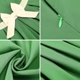 thumbnail image 7 of IBTOM CASTLE Kids Girls 1950s Retro Vintage Tea Party Bowknot Dress Short Puff Sleeve Contrast Panel Swing Party Dresses 9-10 Years Green, 7 of 7