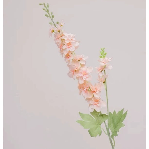 6 flores artificiales de espuela de caballero, jacinto de espuela de caballero bifurcado y flocado, decoración for el hogar, accesorios for fotografía de bodas, flores artificiales