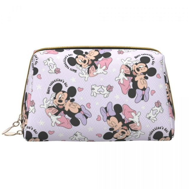 Cute Micky Minnie Mouse Cartoon Cosmetic Bag Makeup Bag Merch Large Capacity Zipper Toiletry Case Jiayi
