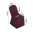 thumbnail image 3 of Efavormart 10PCS Round Top Burgundy Polyester Banquet Chair Covers Linen Dinning Chair slipcover For Wedding Party Event Catering, 3 of 11