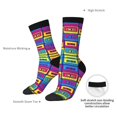 thumbnail image 4 of Rocae Cassette Tapes for Adult Socks Casual Athletic Stretchy Loose Socks for Women Men Non-Slip Middle Tube Socks, 4 of 6