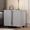 Grey, variant on Shaiailed 23" White Nightstand with Drawers,Modern Bedside Table with Metal Foot,Minimalist Nightstand with Mirrored Metal Handles,Sofa Side End Table for Bedroom and Living Room