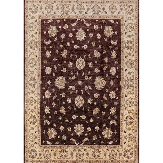 Ahgly Company Indoor Rectangle Mid-Century Modern Red Oriental Area Rugs, 2' x 5'