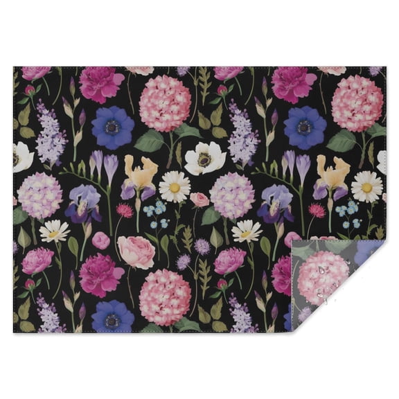 Pioneer Flower Floral Print Pattern Rectangle Tablecloth 60"x84",Waterproof Polyester Rectangle Table Cloth, Wipeable Spillproof Polyester Tablecloth for Dining, Camping, Indoor and Outdoor