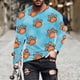 thumbnail image 1 of Ceisia Men's Colorful Glitter Paw Print T-Shirt | Slim Long-Sleeve Crewneck Casual Top Gift, 1 of 5