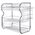 thumbnail image 1 of Porta platos Irfora Multi-funcional de 3 niveles Dish Rack Utensilios de cocina Rack de almacenamiento Rack de drenaje con palillos / cuchillos / Soporte para tabla de cortar Irfora Porta platos, 1 of 7