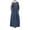 Blue, variant on ZANZEA Womens Dresses Full Sleeve Floral Printed Casual Long Dress