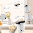 thumbnail image 4 of MBLNBVN Maquina de Palomitas de Maiz con Tapa Medidora,Máquina Palomitero de Aire Caliente Automática Incluye 30 bolsas para palomitas,3 Minutos,Capacidad de 80g,Perfecto para reuniones Familiares, 4 of 5