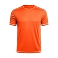 thumbnail image 4 of hlysgo Mens Workout Quick Dry Shirts Athletic Moisture Wicking Running Gym Mesh Shirt Performance Lightweight T-Shirts Orange,M, 4 of 5