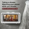 thumbnail image 2 of Phone Case Bathroom Cellphone Wall Mounted Holder Shower Stall Waterproof Touchable Sealed Storage Box Smartphone Accessories, 2 of 10