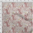 thumbnail image 3 of oneOone Cotton Poplin Twill Red Fabric Leaves Dress Material Fabric Print Fabric By The Yard 56 Inch Wide, 3 of 4