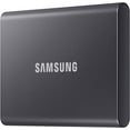 thumbnail image 2 of Samsung T7 Portable SSD - MU-PC1T0T/AM - USB 3.2 (Gen2, 10Gbps) External SSD - 1TB - Grey [Open Box], 2 of 6