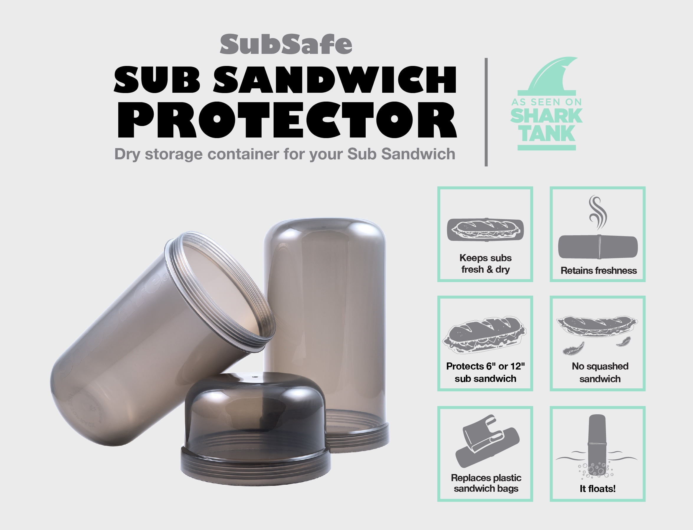 SubSafe SubSafe Sub Sandwich Food Storage Container