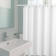 thumbnail image 2 of Shower Curtain Liner, Light Grey Fabric Shower Curtain for Hotel with Hooks, Waterproof, 72 x 72 inch, 2 of 7
