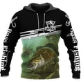 thumbnail image 3 of Nueva sudadera con capucha estampada en 3D con diseño de pesca de lucio en aguas profundas para hombres y mujeres, sudadera de moda de gran tamaño para entusiastas de la caza de peces, 3 of 5