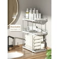 thumbnail image 2 of Delamu 2 Sets of 2-Tier Multi-Purpose Bathroom Under Sink Organizers and Storage, Stackable Kitchen Pantry Organization, Pull Out Medicine Cabinet Organizer with 8 Movable Dividers C29, 2 of 8