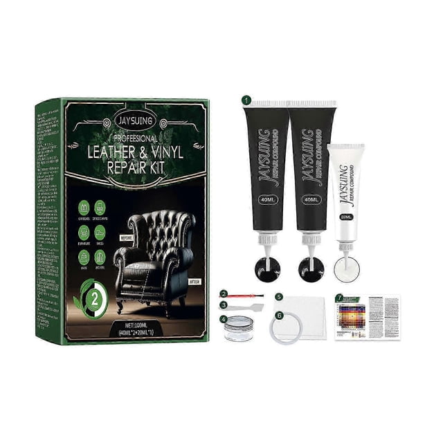 Jaysuing Multifunctional Leather Repair Kit Home Sofa Leather Shoes Leather Repair Renovation Brightening Care -