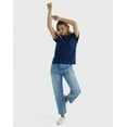 thumbnail image 4 of Hanes Essentials Women's Cotton V-Neck T-Shirt Navy L, 4 of 10