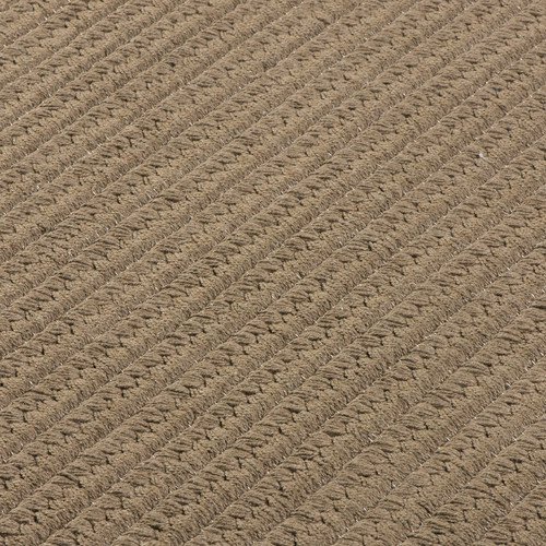 Colonial Mills Sunbrella Solid Braided Beige Area Rug 2x3