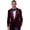 Wine Red, variant on Men's Velvet Smoking Jackets One Button Christmas Party Wear Smoking Jackets Coat 