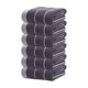 thumbnail image 2 of Juego de 6 toallas de algodón | Toallas de mano suaves y absorbentes para gimnasio, spa, belleza y cuidado del cabello | Toallas duraderas con doble costura en blanco, azul y café | Uso multi, 2 of 5