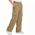 thumbnail image 4 of LIaqionyy Big Boys Cargo Sweatpants Wide Leg Baggy Pants Athletic Open Bottom Jogger Pant with Pockets, 4 of 8