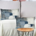 thumbnail image 3 of 2PC Lumbar Decor Throw Pillow Covers Blue and Grey Cushions Rectangle Design Abstract Art Painting Style Modern Contemporary Home Decorative Cushion Pillow Cases 12" x 20" Pillowcases, 3 of 6