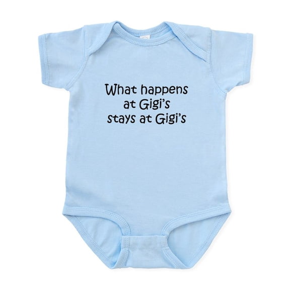 CafePress - What Happens At Gigi's Infant Bodysuit - Baby Light Bodysuit, Size Newborn - 24 Months