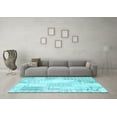 thumbnail image 3 of Ahgly Company Indoor Rectangle Patchwork Light Blue Transitional Area Rugs, 5' x 8', 3 of 4