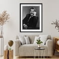 thumbnail image 4 of Historic Framed Print, [Ernie Kovacs, half-length, seated, facing front, with left hand raised to head and right hand holding cigar], 17-7/8" x 21-7/8", 4 of 9