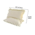 thumbnail image 3 of Standard Pillow Cases Crystal Velvet Winter Pillowcase, Lace Trim Solid Color Pillow Cover, Machine Washable Decorative Bedding, Soft Home Sofa Cushion Case, 3 of 6