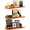 Orange, variant on Clear Floating Shelf – Wall Organizer for Nail Polish, Books, Decor, Makeup, Perfume, for Bedroom, Living Room, Kitchen, Bathroom