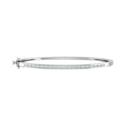 1/2 Carat Diamond Bangle Bracelet in 10K White Gold (7 Inch)