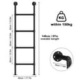 thumbnail image 5 of Wall Mounted Metal Ladder for Home, Four Step Ladder,  Basement Window Well Egress Exit Ladder, Heavy Duty Garden Wall Ladder for Attic Loft Dorm RV Deck, 330 lbs Load Bearing-Four Layer, 5 of 11