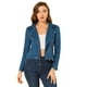 thumbnail image 1 of Chaquecorde mujer Soft Moto Zip Up Pockets Chaquetas de motociclisde gamusintétiazul real XS, 1 of 6