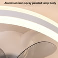 thumbnail image 3 of Modern Ceiling Fan Lamp Semi-Flush Mount Ceiling Fan with Dimmable LED Lights 3 Light Colors 6 Wind Speeds Forward Reverse Rotation with Remote Control APP Control for Bedroom Living Room Study, 3 of 8