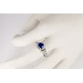 thumbnail image 4 of Vintage 1.50 Carat Blue Sapphire and Diamond Art Nouveau Engagement Ring in 10k White Gold, 4 of 4