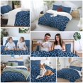 thumbnail image 6 of Blue Leopard Print Bedding 3 Piece Duvet Cover Set Twin Size, Vintage Abstract Animal Patterned Art Soft Microfiber Comforter Cover with Zipper Closure & Pillowcases, FadeResistant Quilt Cover, 6 of 9