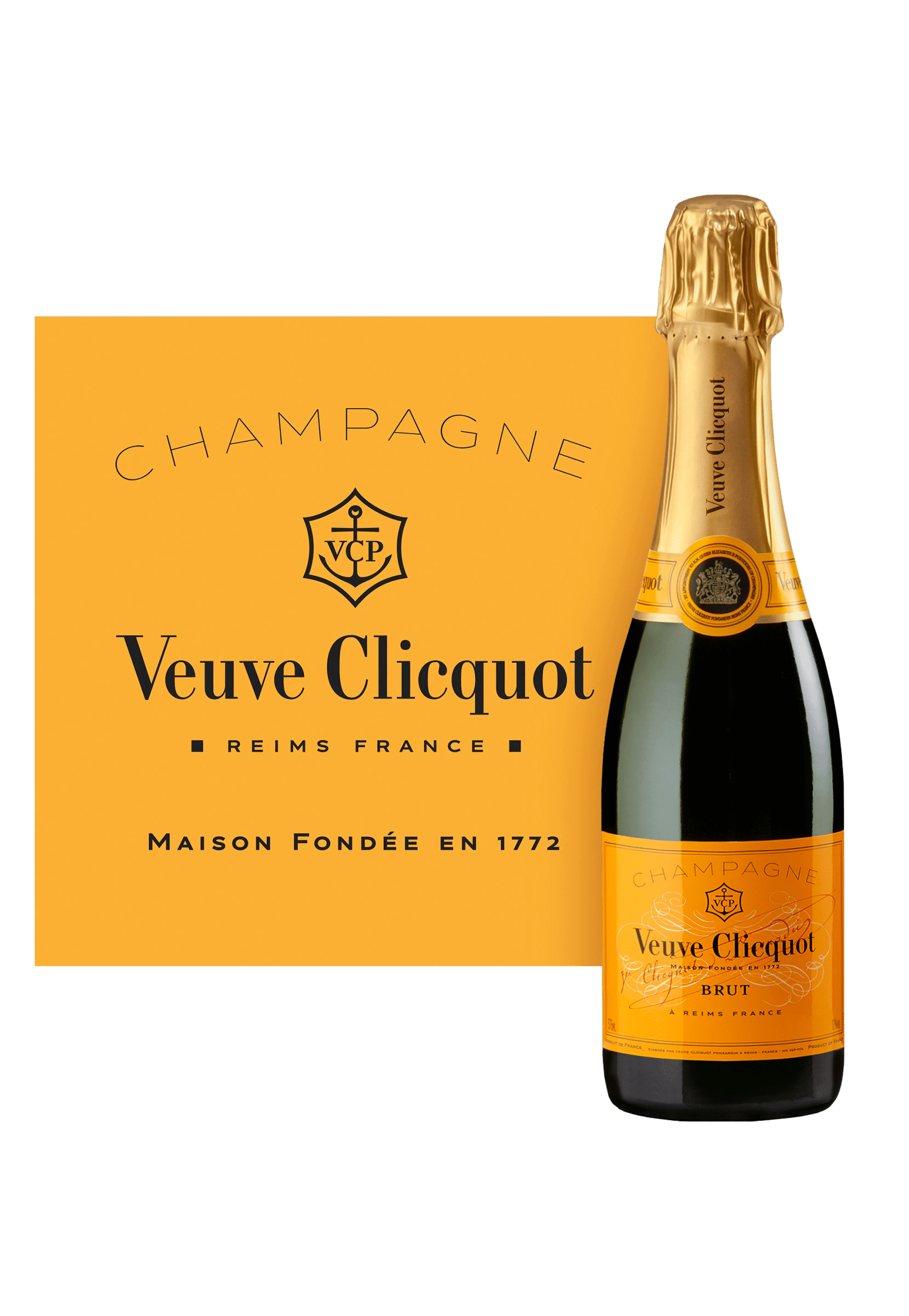 Mel & Rose  Veuve Clicquot VEUVE CLICQUOT BRUT YELLOW LABEL 750ML (HOLIDAY  GLAM EDITION) SET OF 3