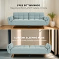 thumbnail image 2 of homxaozo  Comfortable  Futon Sofa Bed with Adjustable Backrests & Armrests, Modern Convertible Couch Sofa for Small Spaces, Living Room, Corduroy Futon Sofa Bed, Gray, 2 of 8
