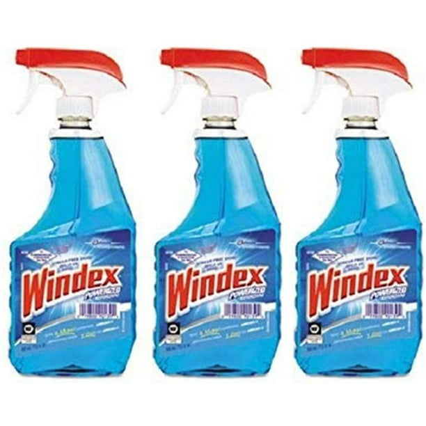Windex Powerized Glass Cleaner with Ammoniad, 32 Oz. Trigger Spray