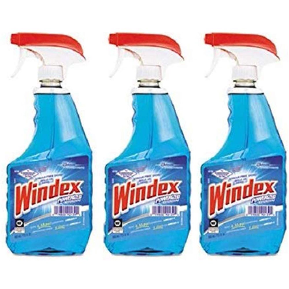 Windex Powerized Glass Cleaner with Ammoniad, 32 Oz. Trigger Spray