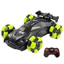 1:10 Scale 4WD RC Stunt Truck - Water Mist Effect, LED Music & 1200mAh LiPo w/Spray Kit | Age 14 (25cm Controlled Drift) A