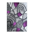 thumbnail image 2 of BizChair Modern Contemporary Area Rug, Purple Grey Black (8 Feet X 10 Feet), 2 of 7